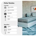 Ver imagem 3 de Cama Box Solteiro + Colchão Paris Molas Ensacadas Cinza Couro Branco/cinza