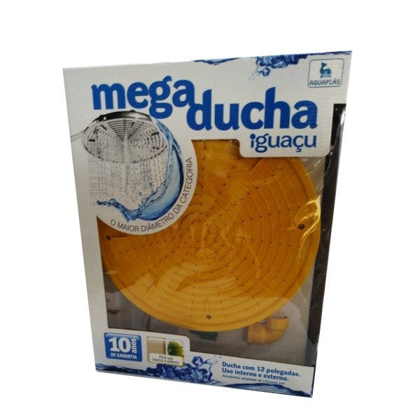 Mega Ducha Amarela de Parede Iguaçu 12 Pol. Aquaplás - 2
