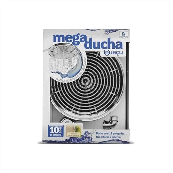 Mega Ducha Cromada de Parede Iguaçu 12 pol. Aquaplás - 2