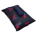 Ver imagem 2 de Jogo de Cama Portallar Solteiro Malha 100% Algodão Disney Marvel Spider Talk Blue 2 Pçs Azul
