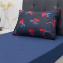 Ver imagem 1 de Jogo de Cama Portallar Solteiro Malha 100% Algodão Disney Marvel Spider Talk Blue 2 Pçs Azul