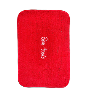 Capacho Bordado 40x60 100% Propileno - Bem Vindo - Vermelho