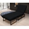 Poltrona Reclinável Versati Estofada Estilo Industrial Moveis House Magia Preto - 2
