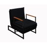 Poltrona Reclinável Versati Estofada Estilo Industrial Moveis House Magia Preto - 5