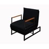 Poltrona Reclinável Versati Estofada Estilo Industrial Moveis House Magia Preto - 4