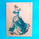Ver imagem 1 de Quadro Cinderela Princesa Disney Aquarela