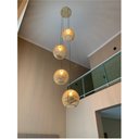 Ver imagem 3 de Lustre Pendente para Sala Pé Direito Duplo Quatro Ball P7 - Marfim
