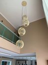 Ver imagem 6 de Lustre Pendente para Sala Pé Direito Duplo Quatro Ball P7 - Marfim
