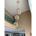 Ver imagem 6 de Lustre Pendente para Sala Pé Direito Duplo Quatro Ball P7 - Marfim