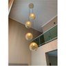 Lustre Pendente para Sala Pé Direito Duplo Quatro Ball P7 - Marfim - 1