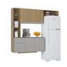 Kit Armário P Cozinha Suspensa Mel C Balcão 163cm Poquema - 3