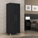 Ver imagem 1 de Armário Multiuso Marcela 2 Portas 1,40m Onix com Rodinhas