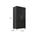 Ver imagem 3 de Armário Multiuso Marcela 2 Portas 1,40m Onix com Rodinhas