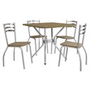 Ver imagem 2 de Conjunto Sala de Jantar Mesa com 4 Cadeiras Estofadas Cromado 885 Kappesberg Crome