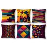 Kit 6 Capa de Almofada 40cm X 40cm Decorativas Estampadas Digital Sala Sofá Quarto Pastilhas - 1