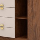 Ver mais imagens de Cômoda para Quarto 93cm com 1 Porta Nara Imbuia/fendi V02 - Mpozenato