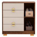 Ver imagem 5 de Cômoda para Quarto 93cm com 1 Porta Nara Imbuia/fendi V02 - Mpozenato