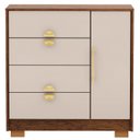 Ver imagem 6 de Cômoda para Quarto 93cm com 1 Porta Nara Imbuia/fendi V02 - Mpozenato