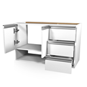 Ver imagem 2 de Balcão Móvel Mdf Banheiro 80cm Direito sem Tampo sem Fundo com Nicho