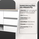 Ver imagem 4 de Balcão Móvel Mdf Banheiro 80cm Direito sem Tampo sem Fundo com Nicho