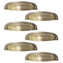 Ver imagem 1 de Conjunto 6 Puxadores 2773 Quebec Concha Ouro Velho Móveis
