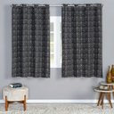 Ver imagem 1 de Cortina Sorento 2,80m X 2,30m Corta Luz Sala Porta Balcão Quarto Jacquard Desenho Alto Relevo Preto