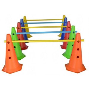 Kit 16 Cones Com Barreiras Funcional Circuito Agilidade