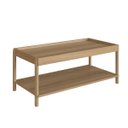 Ver imagem 1 de Mesa de Centro Retangular c/ Prateleira 93cm Pé Madeira Oslo Hanover 37961E