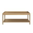 Ver imagem 5 de Mesa de Centro Retangular c/ Prateleira 93cm Pé Madeira Oslo Hanover 37961E