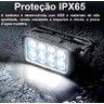 Lanterna de Cabeça com Sensor Inteligente Farol com 8 Leds 3030 Recarregavel Usb a Prova Dagua - 3