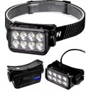 Ver imagem 1 de Lanterna de Cabeça com Sensor Inteligente Farol com 8 Leds 3030 Recarregavel Usb a Prova Dagua