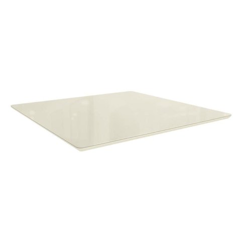 Tampo Mesa Sala de Jantar Vidro Madeirado C/ Vidro Ta65 Quadrado 135x135cm Off White/off White -