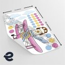Ver imagem 2 de Adesivo Kit Infantil alpaca ilhama avião rosa quarto menina