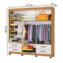 Ver imagem 5 de Guarda-roupa Casal Genova 6 Portas 4 Gavetas 22110 Cinamomo/off White - Carioca Móveis