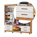 Ver imagem 6 de Guarda-roupa Casal Genova 6 Portas 4 Gavetas 22110 Cinamomo/off White - Carioca Móveis