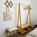 Ver imagem 5 de Arara para Roupas Slim GR 160A X 85L X 44P em Madeira de Pinus Cubomob