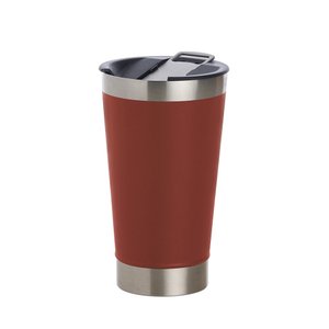 Copo Térmico de Aço Inox com Tampa Abridor 500ml - Brava Marrom