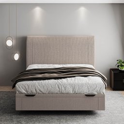 Cama Flutuante Baú Space Casal Linho - Skybox - 3