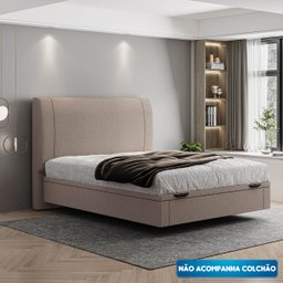 Cama Flutuante Baú Space Casal Linho - Skybox - 1