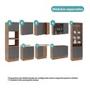 Ver imagem 3 de Armário de Cozinha Completa C Balcão Milla Dusk Carraro Nogal Cinza Titânio