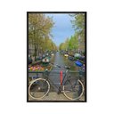 Ver imagem 1 de Quadro Decorativo - Bicicleta na Ponte em Amsterda Ct001 Vidro com Impressão Uv - 80x60cm