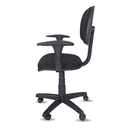 Ver imagem 3 de Kit 2 Cadeira Secretaria Giratória Tecido Ergonômica Executiva Escritório Anatômica com Rodízios