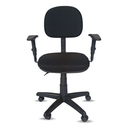 Ver imagem 1 de Kit 2 Cadeira Secretaria Giratória Tecido Ergonômica Executiva Escritório Anatômica com Rodízios