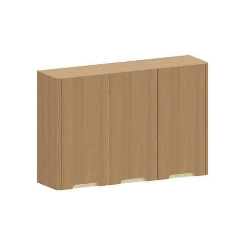 Armário Aéreo para Cozinha 120cm 3 Portas Lúmina Luciane Móv Freijó/freijó