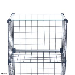 Estante Aramada com Tampo de Vidro - 0,40 x 1,00 x 0,30 - 3