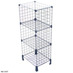 Estante Aramada com Tampo de Vidro - 0,40 x 1,00 x 0,30 - 2