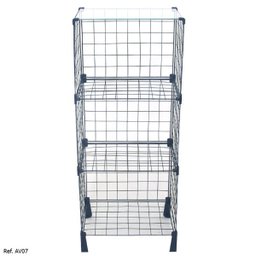 Estante Aramada com Tampo de Vidro - 0,40 x 1,00 x 0,30 - 1