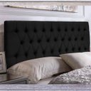 Ver imagem 2 de Painel Cabeceira Dubai para cama box-1,38 Mt-Suede Preto