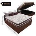 Ver imagem 5 de Cama Box Baú Casal + Colchão de Molas - Anjos - Classic Superlastic - 138x188x64 Cm Marrom