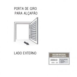 Porta de Aço Alçapão 80x60cm com Porta Cadeado Riobras Branco - 4 Porta de Aço Alçapão 80x60cm com Porta Cadeado Riobras Branco - 4